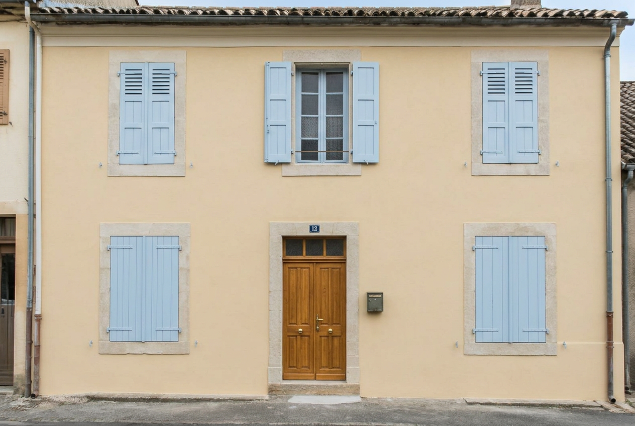 Façade de maison après ravalement